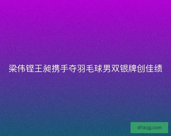 梁伟铿王昶携手夺羽毛球男双银牌创佳绩